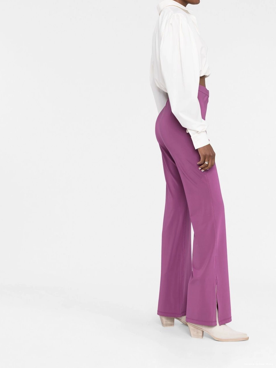 Cheap trousers Women high-waisted flared Versace 0730